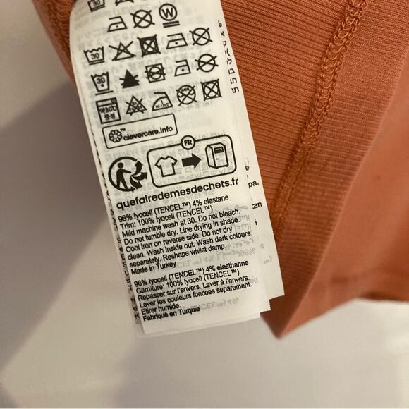 NWT All Saints Cropped Racerback Rina Tank Top Size 10 Medium Tainted Pink - Picture 6 of 8